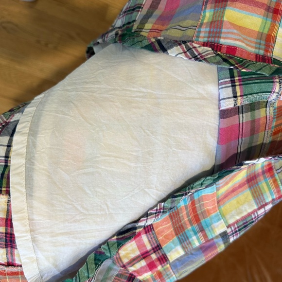 L.L. Bean Madras Plaid Skirt 14P - Picture 3 of 4